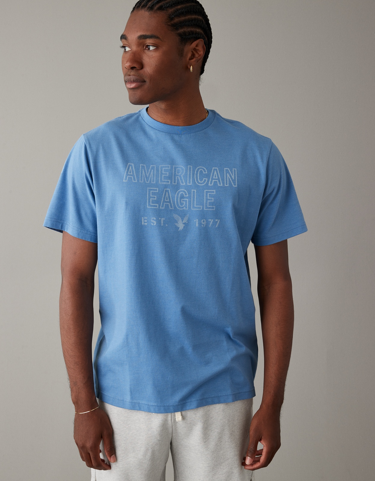 Buy AE Super Soft Logo Graphic T Shirt online American Eagle