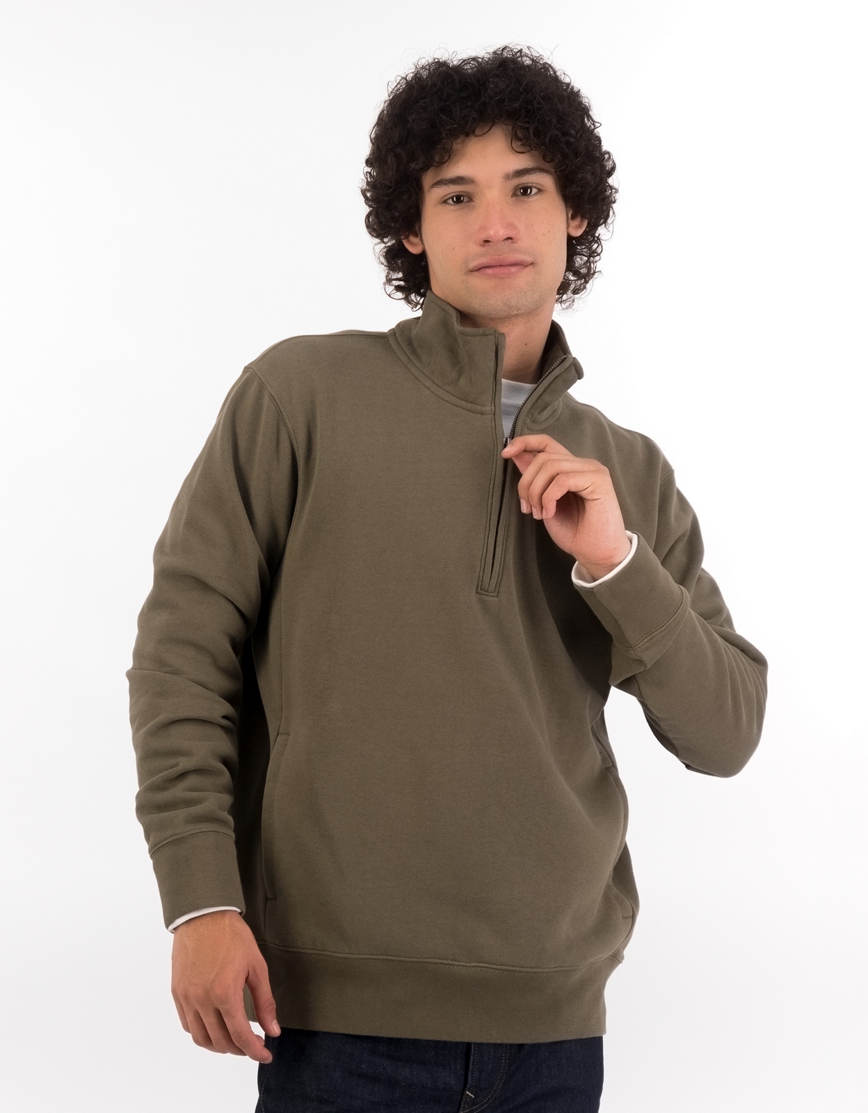 AE Fleece Quarter Zip-Up Sweatshirt