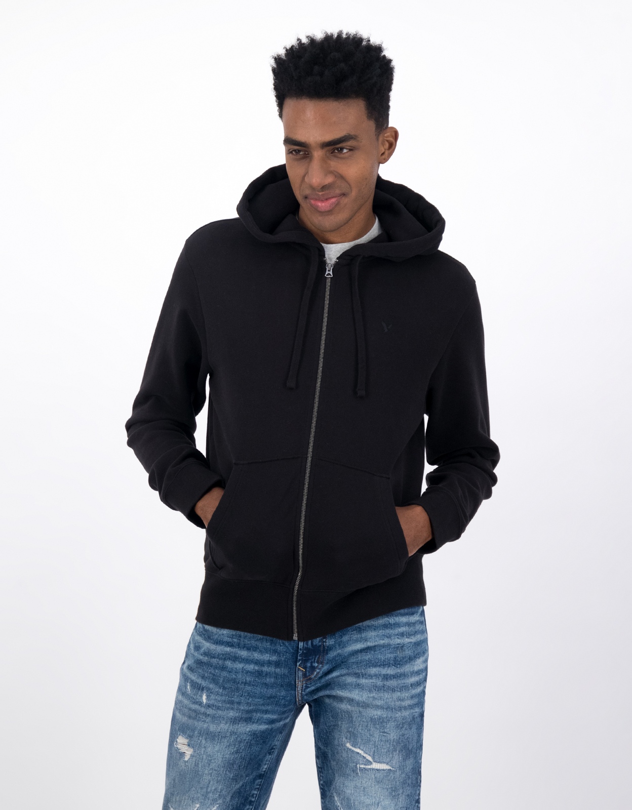 Buy AE Fleece Zip-Up Hoodie online | American Eagle Outfitters UAE