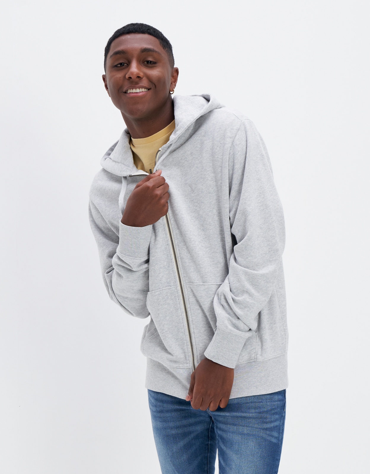 Buy AE Fleece Zip-Up Hoodie online | American Eagle Outfitters UAE