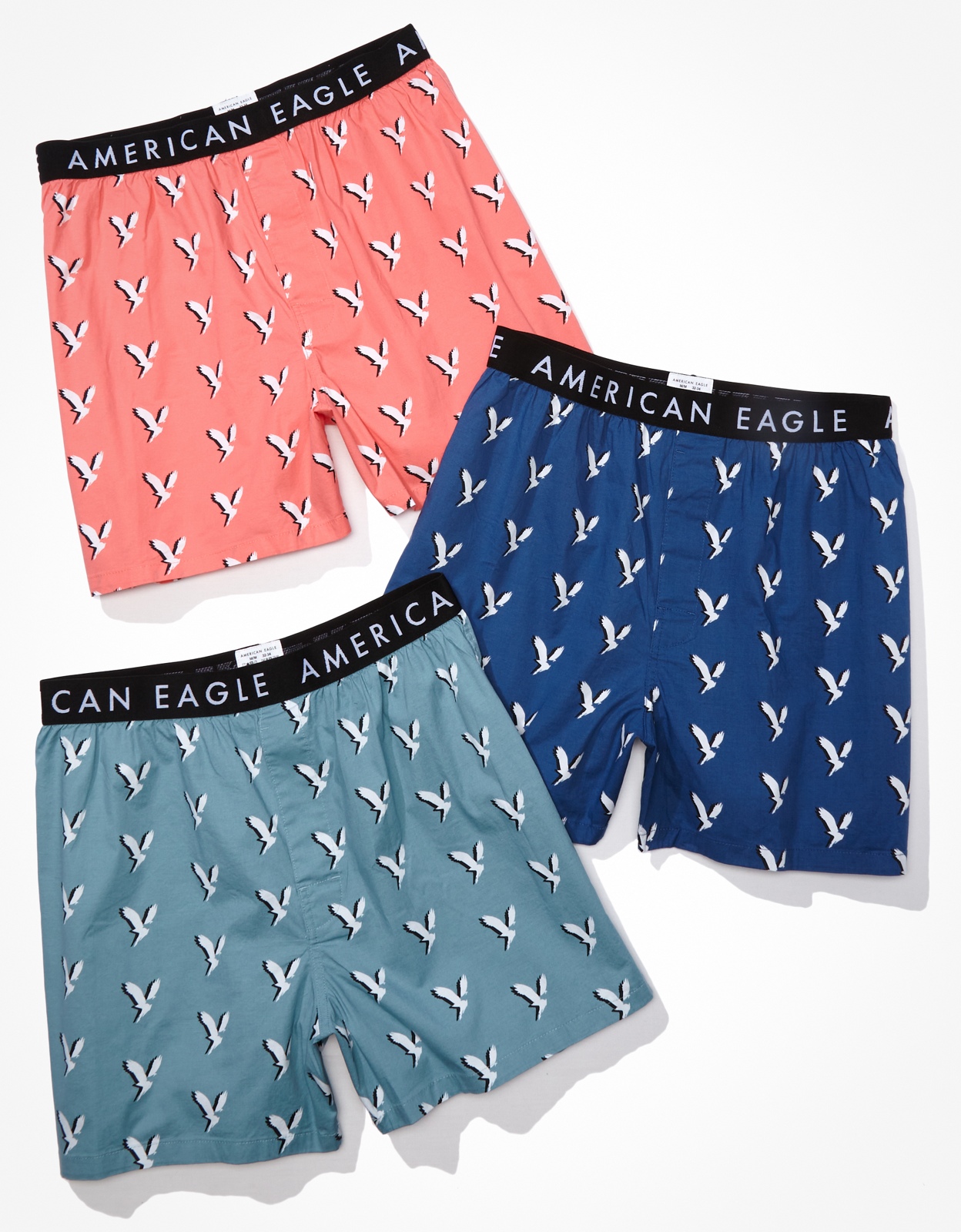 Buy AEO Shadow Eagle Stretch Boxer Short 3-Pack online | American Eagle ...