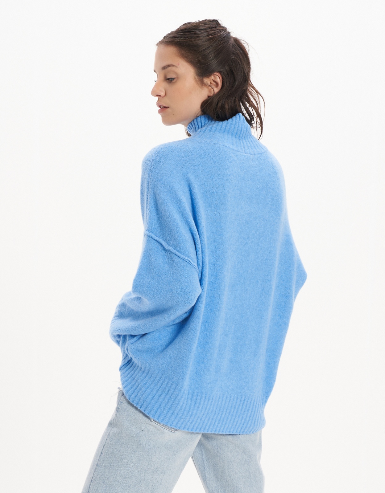 Mock neck 2025 long sleeve sweater