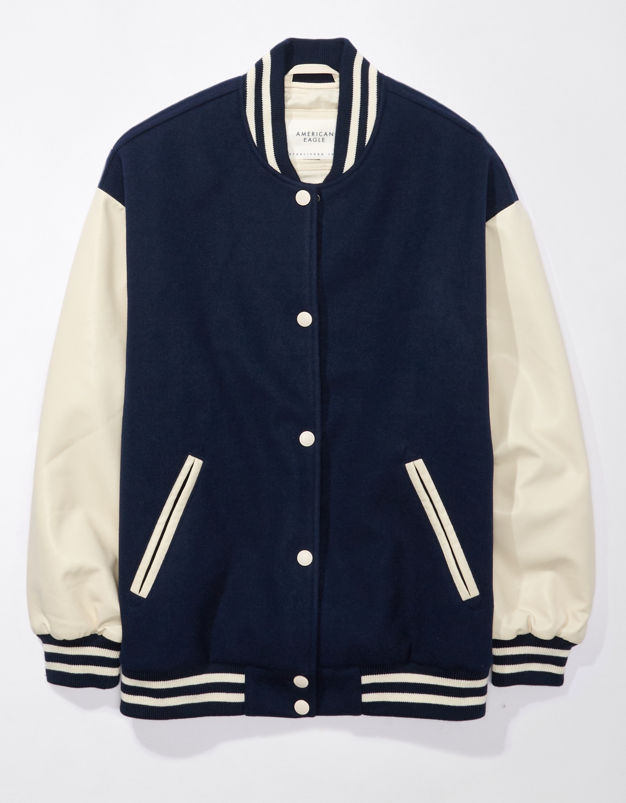 Varsity jacket american eagle discount
