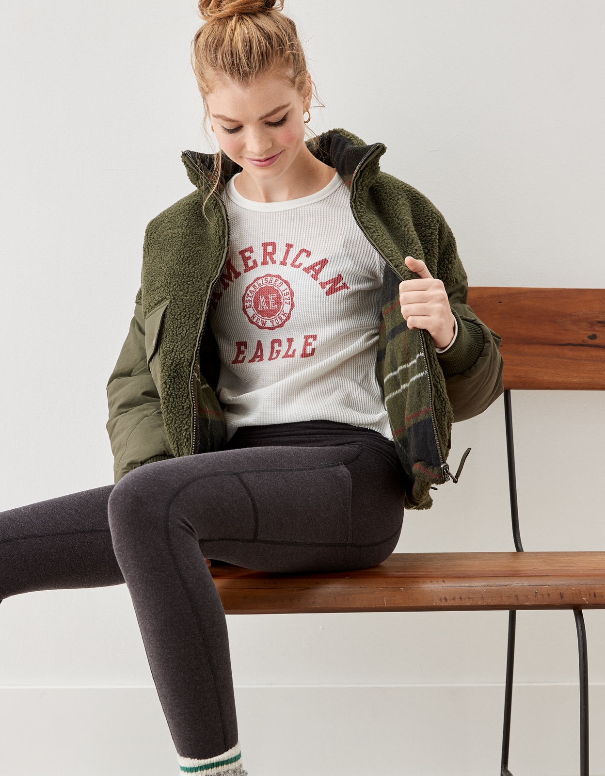 american eagle reversible jacket