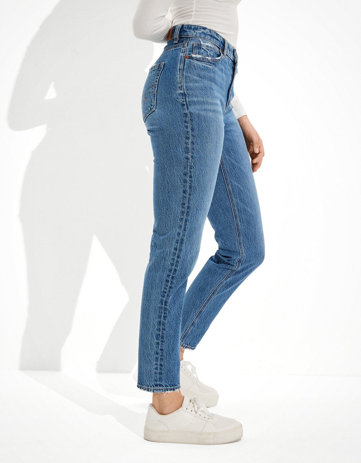Buy AE V-Rise Mom Jean online | American Eagle Outfitters