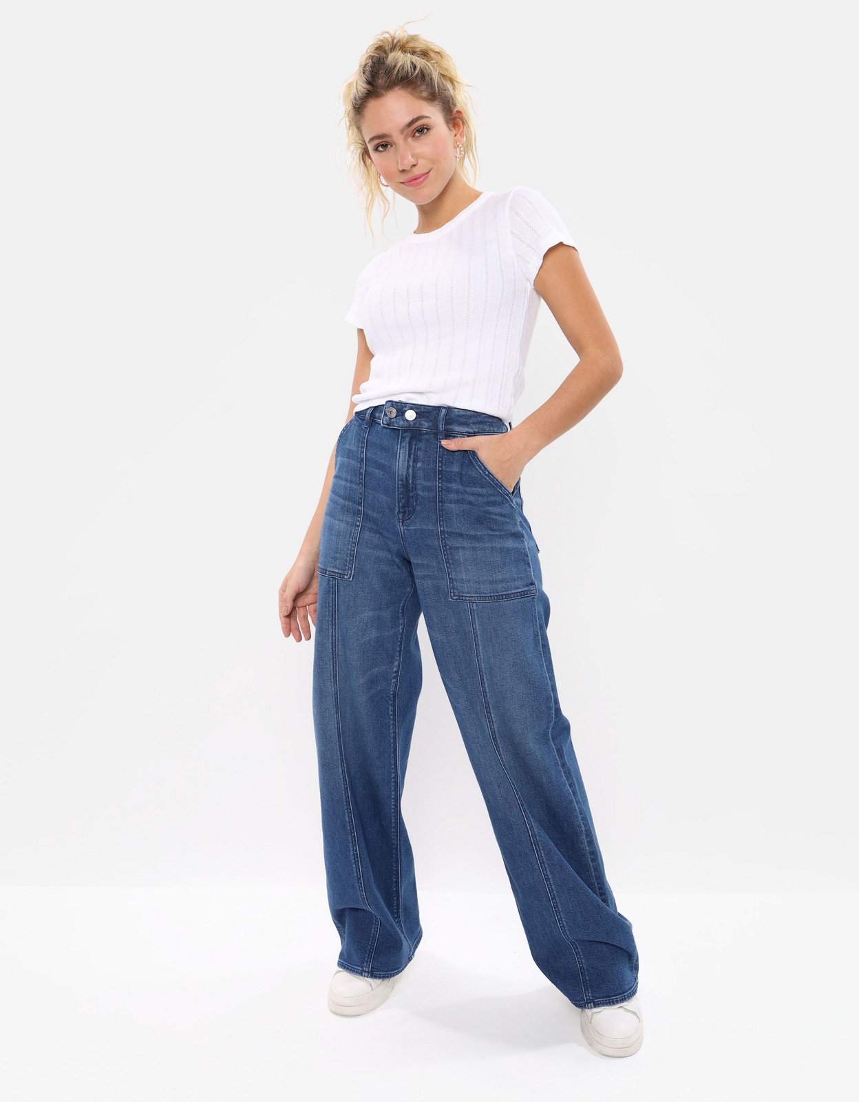 AE Stretch Super High-Waisted Flare Jean