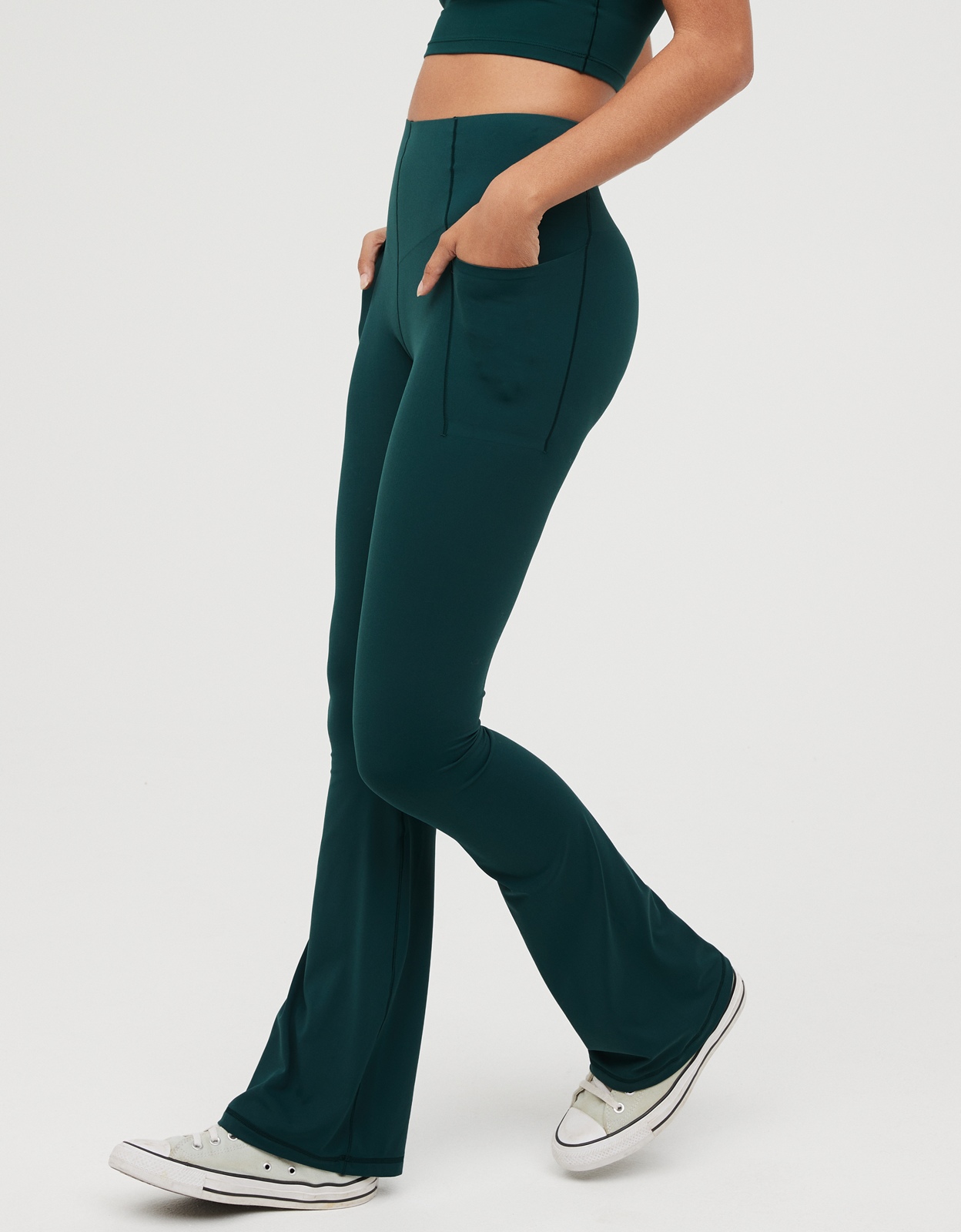 Buy OFFLINE By Aerie Real Me Xtra Hold Up! Pocket Bootcut Legging