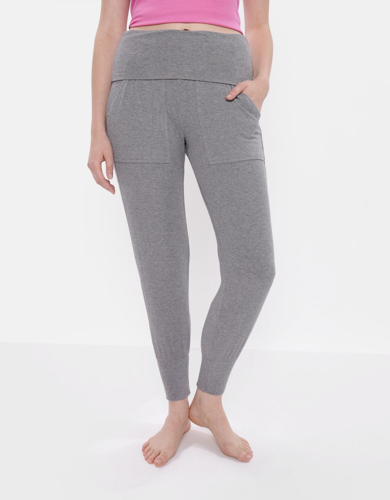 Buy Aerie Real Soft® Ribbed Foldover Jogger online