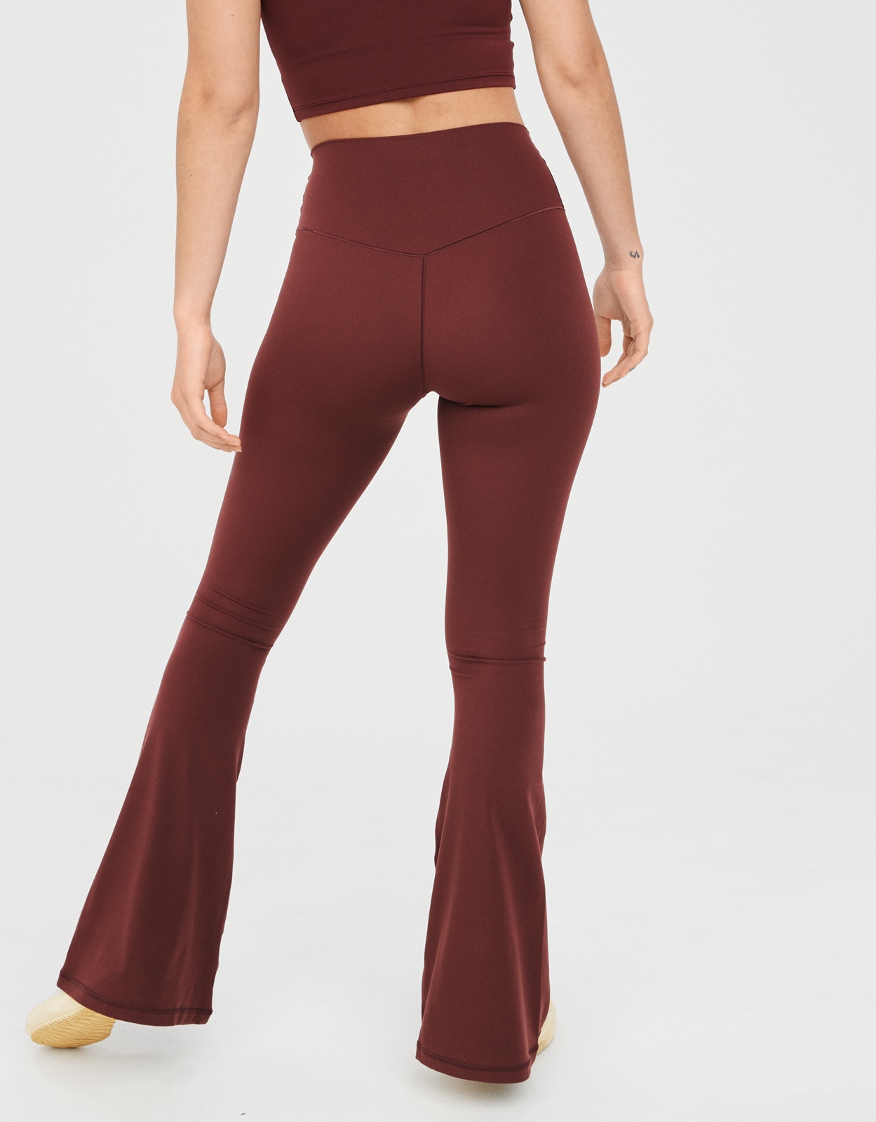 Buy OFFLINE By Aerie Real Me High Waisted Ruched Flare Legging online