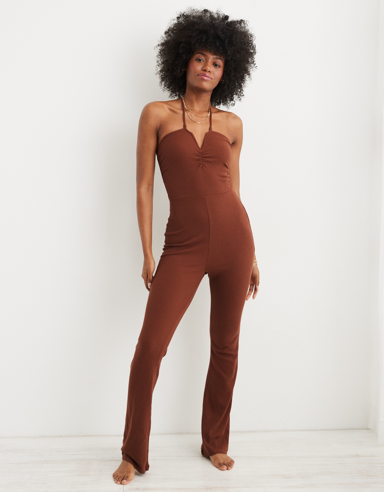 Buy Aerie Halter Ribbed Jumpsuit online