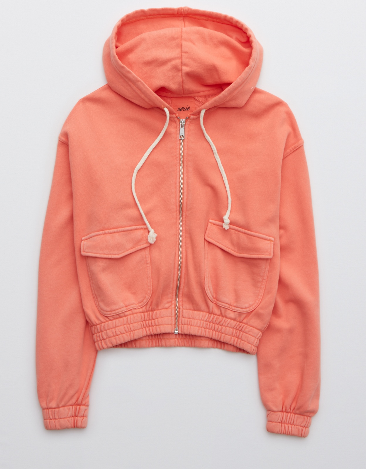 Buy Aerie Cropped Full Zip Hoodie online American Eagle Outfitters