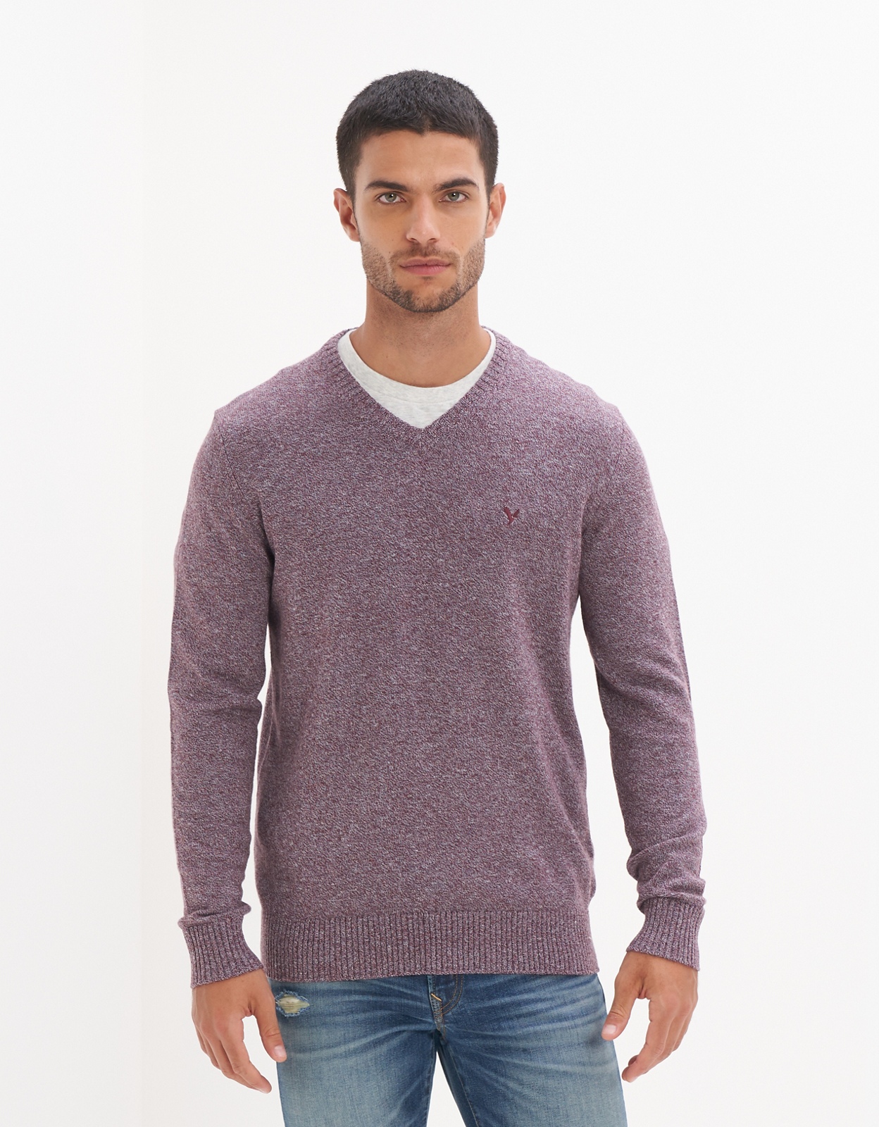 Buy AE V-Neck Icon Sweater online | American Eagle Outfitters UAE
