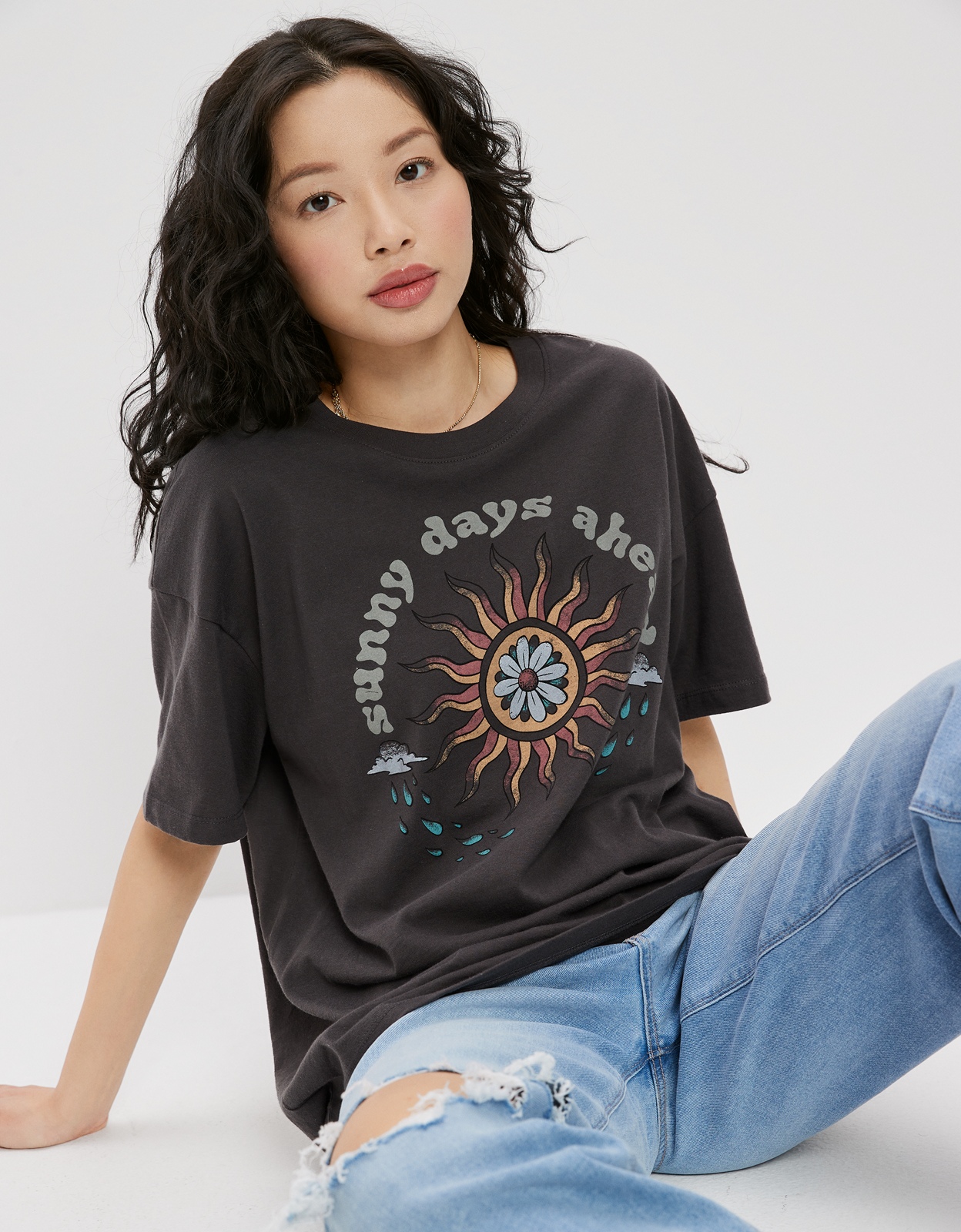 Oversized clearance graphic tee