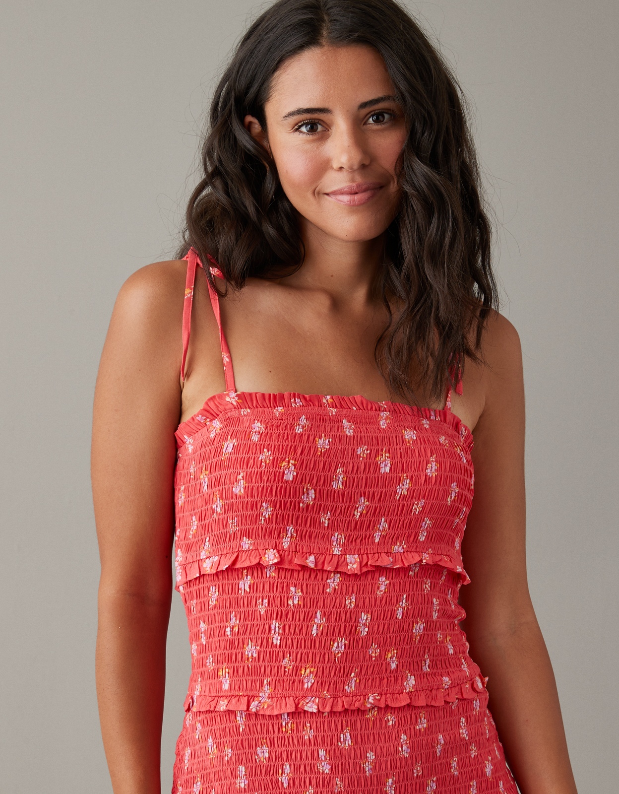 Ae smocked on sale one shoulder top