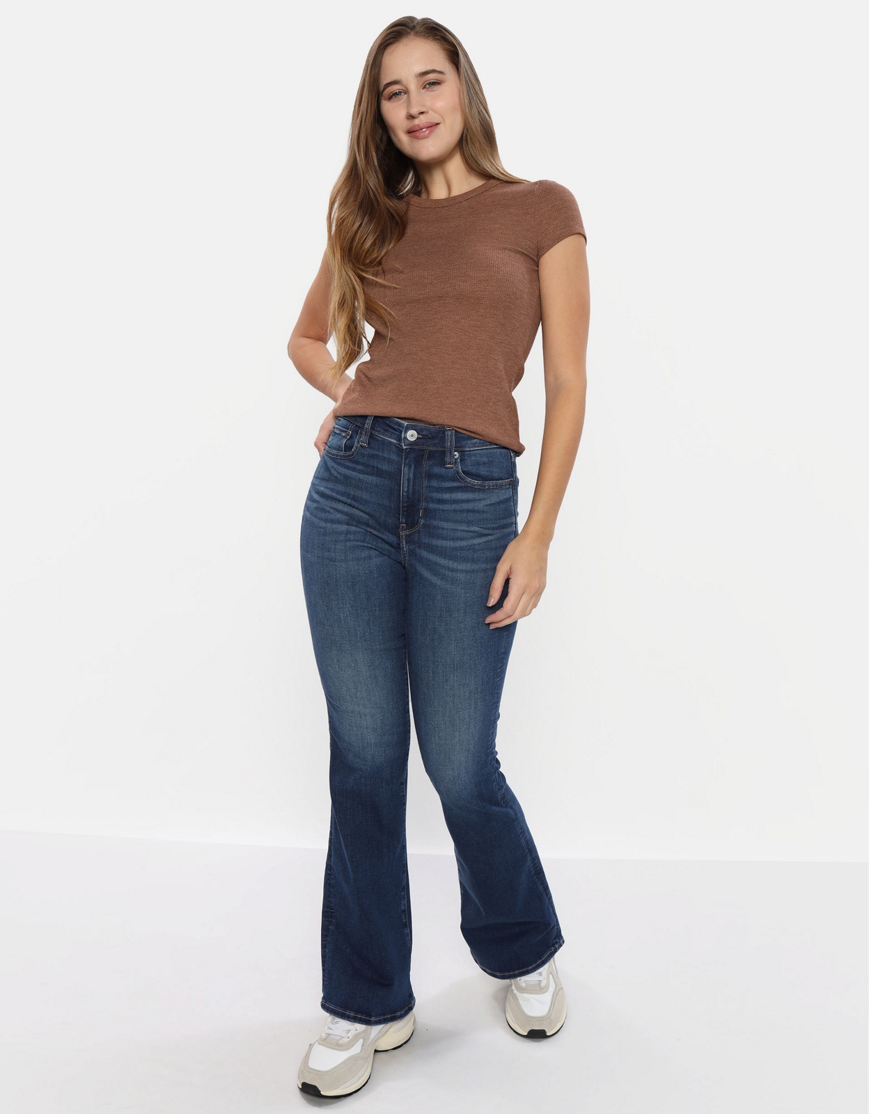 Buy AE Next Level Super High-Waisted Flare Jean online