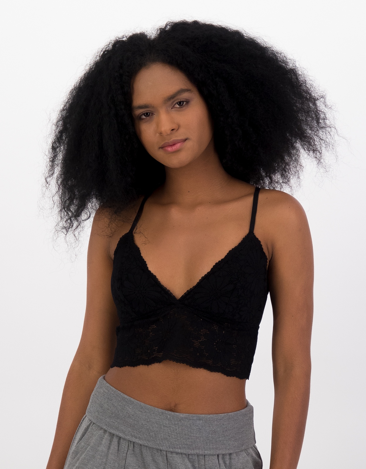 Buy Aerie Textured Lace Padded Longline Bralette online