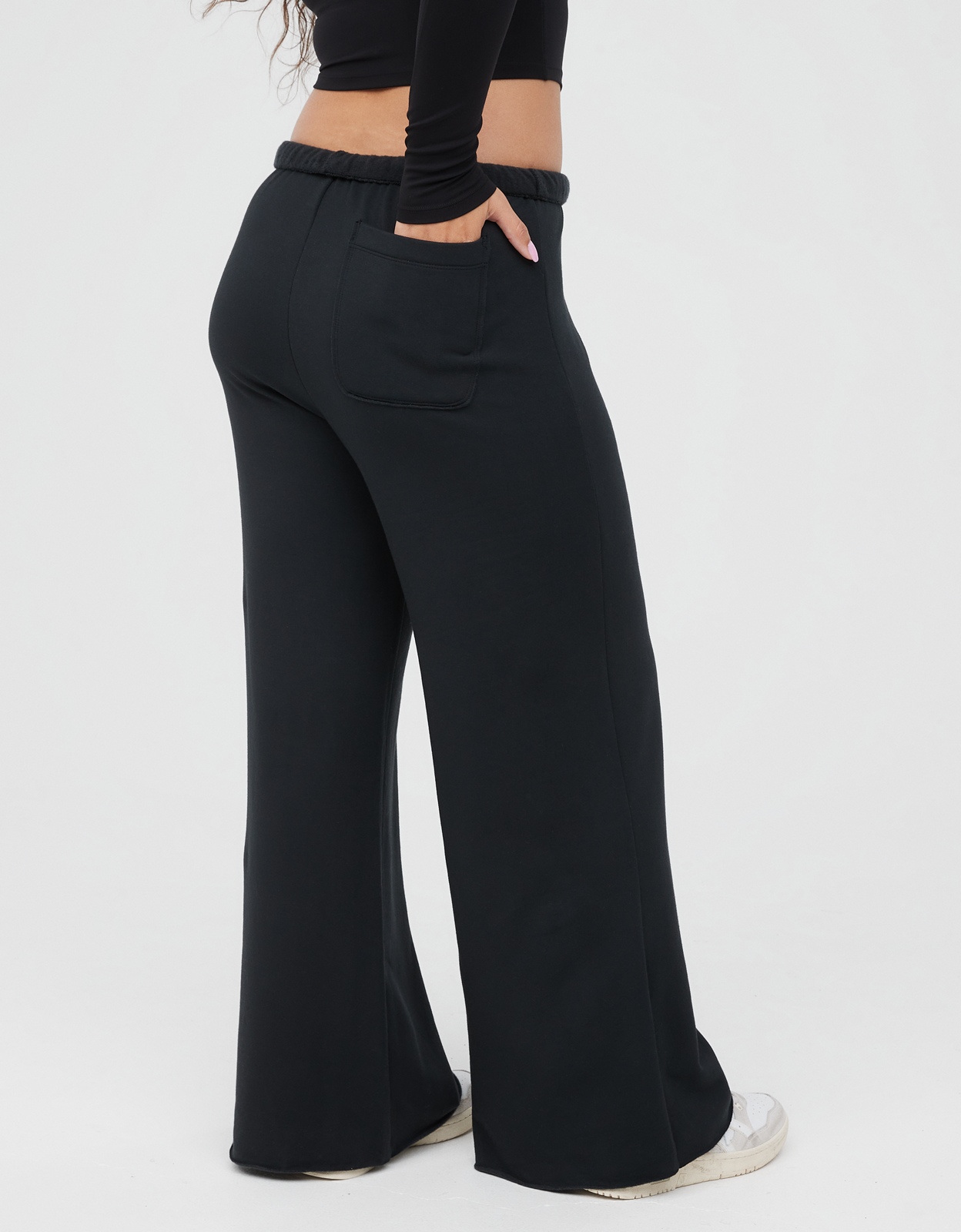 Shop Aerie High Waisted Wide Leg Pant online