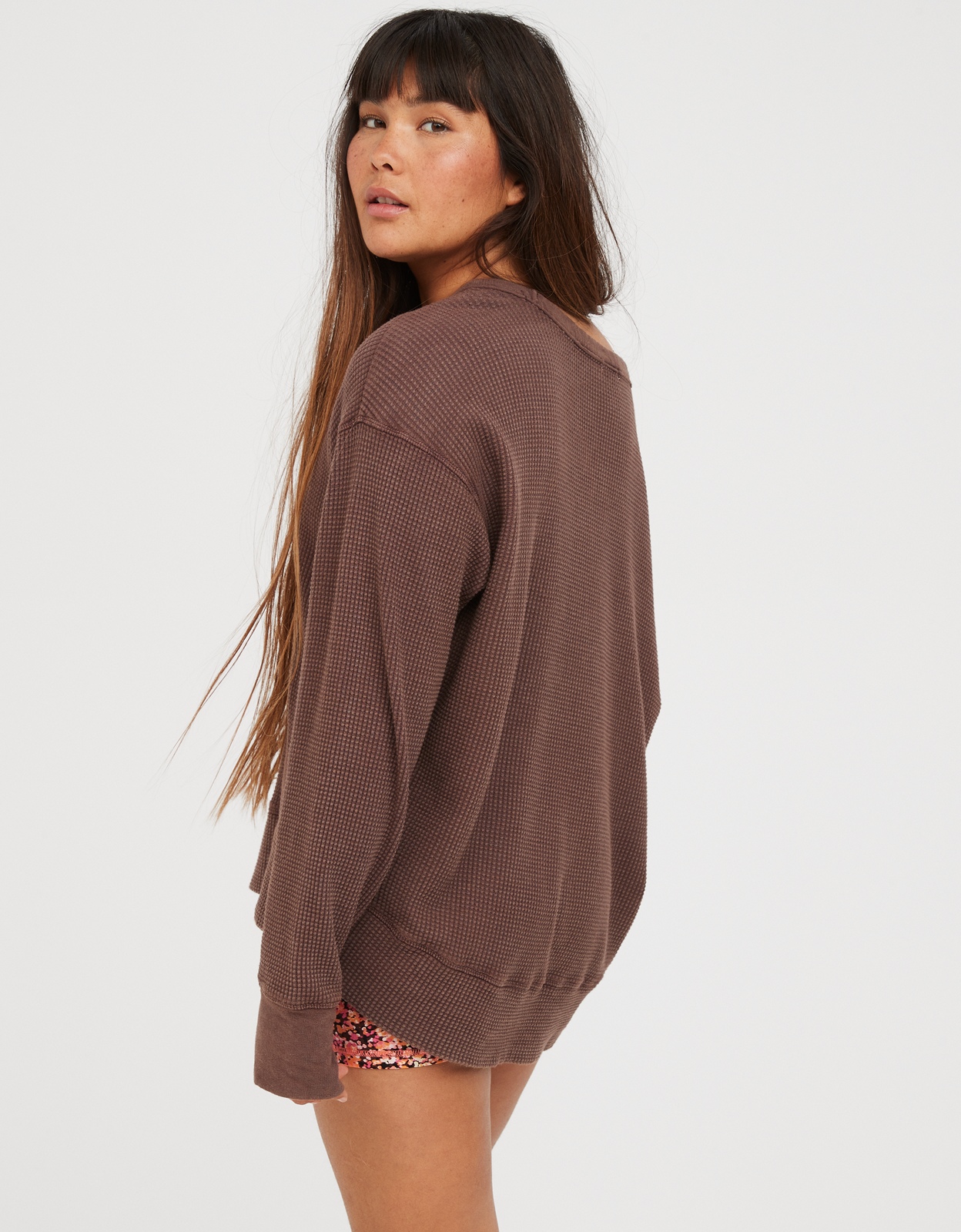 Buy OFFLINE By Aerie WOW! Waffle Oversized T-Shirt online