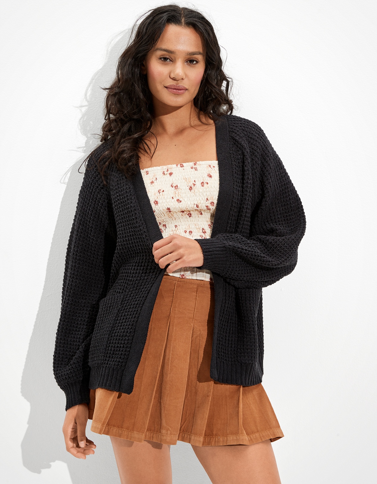 Buy AE Oversized Chenille Cardigan online American Eagle