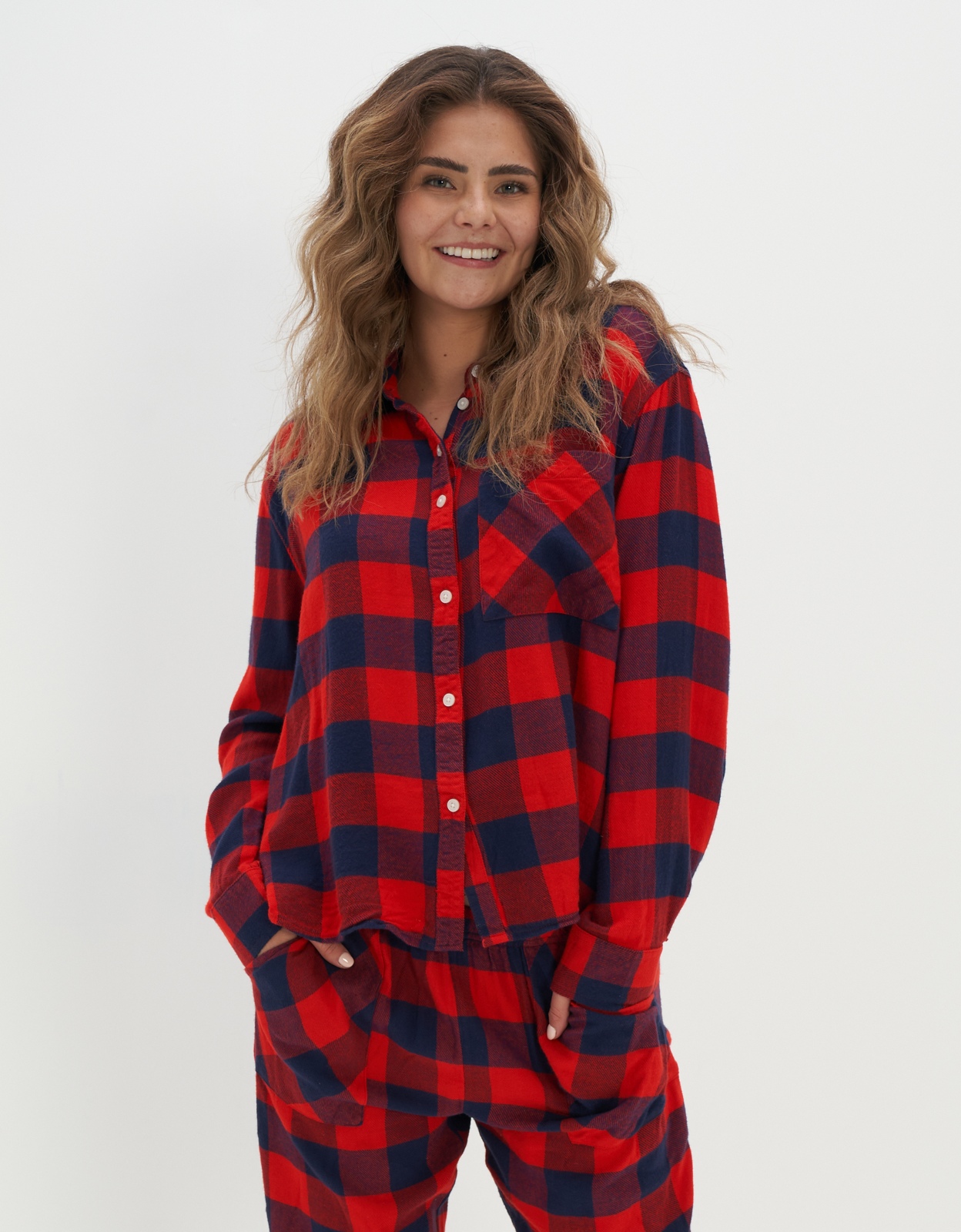 Buy Aerie Flannel Pajama Shirt online American Eagle Outfitters UAE