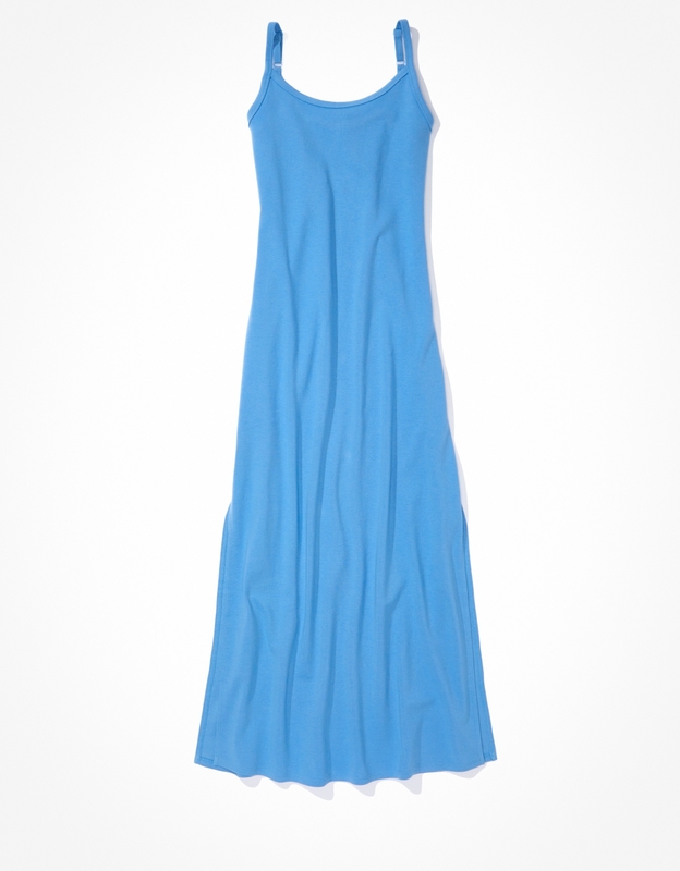 Fit & Flare Linen-Blend Cami Midi Dress