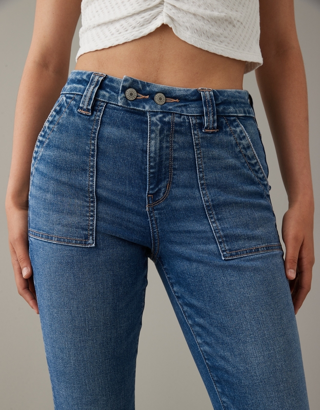 Buy AE Next Level Curvy Super High-Waisted Flare Jean online