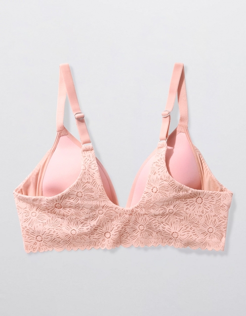 Buy Aerie Real Sunnie Wireless Lightly Lined Lace Trim Bra online